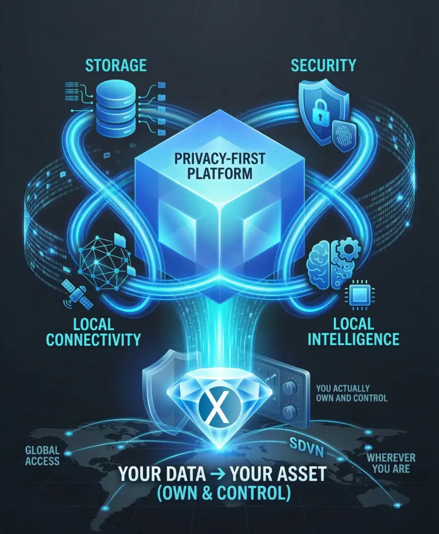 Privacy first platform cube with secure data flow